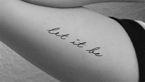 tatuaje let it be|Let It Be Tattoo Meaning: Uncovering Its Hidden。